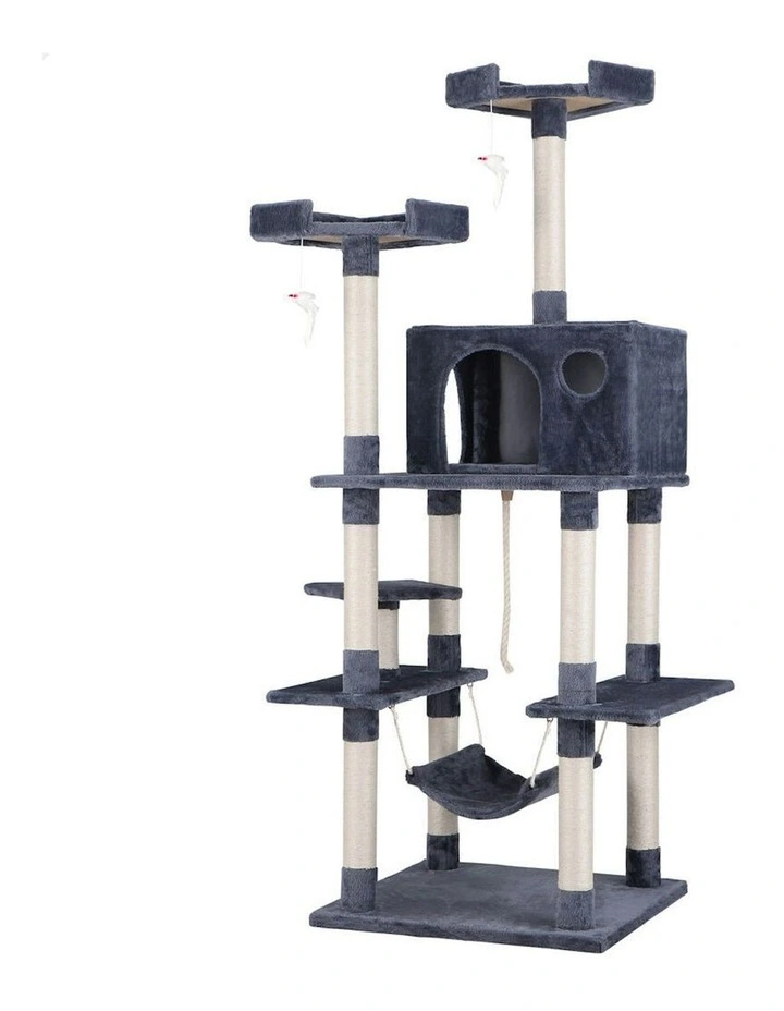 Scratcher Tower Tree 184cm in Grey image 1