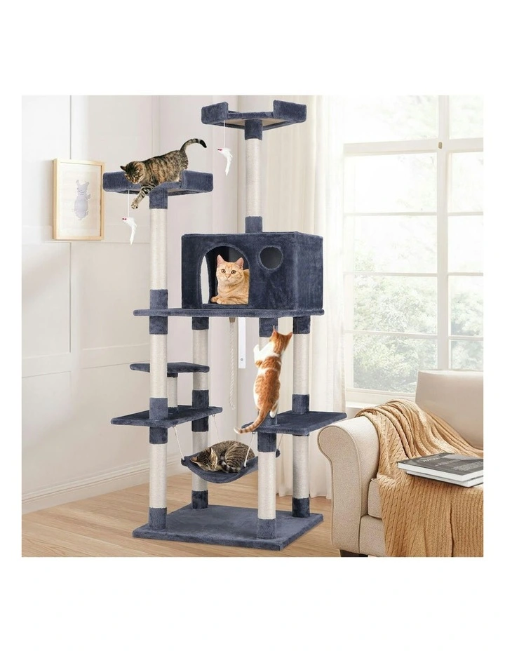 Scratcher Tower Tree 184cm in Grey image 2