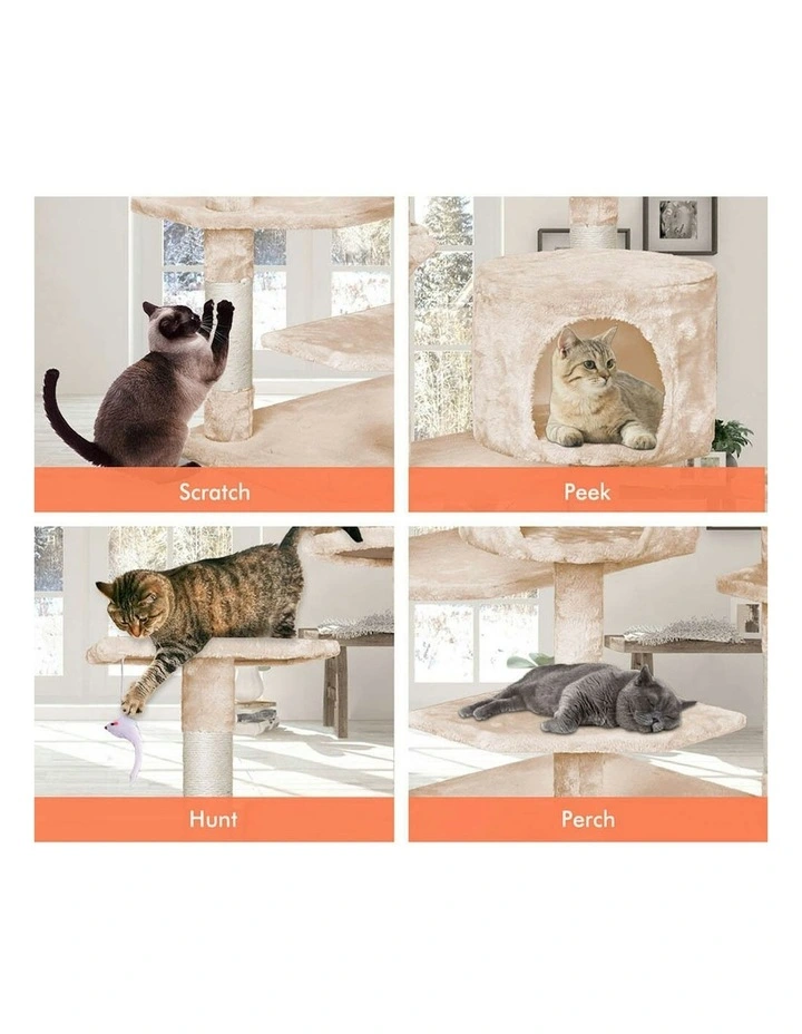 Scratcher Tower Tree 203cm in Beige image 4