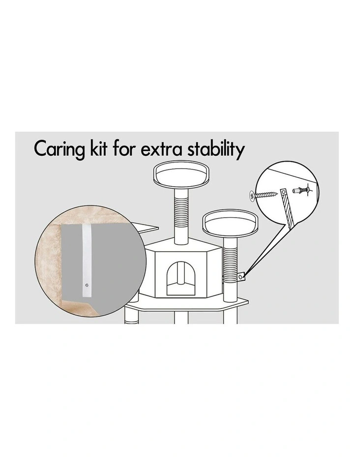 Scratcher Tower Tree 203cm in Beige image 6