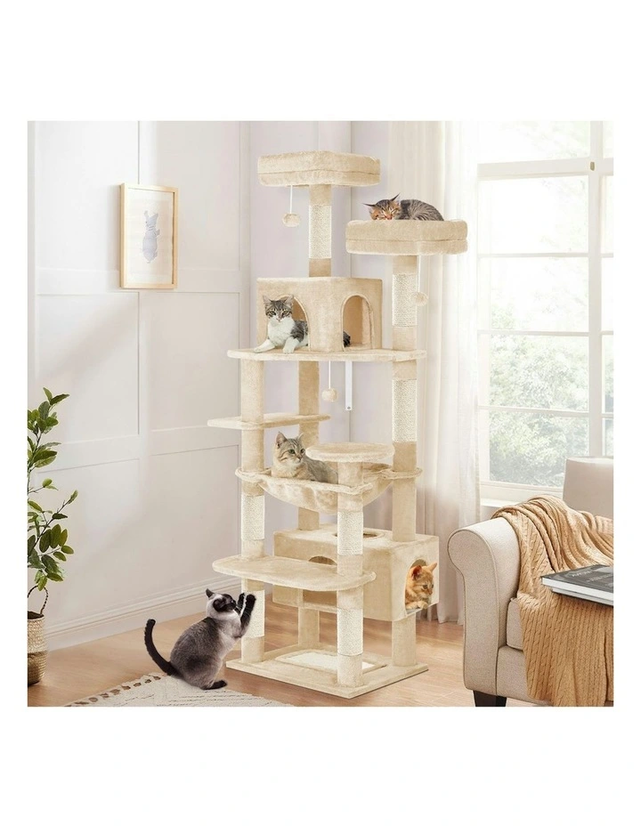 Scratching Post Tree Tower in Beige image 2