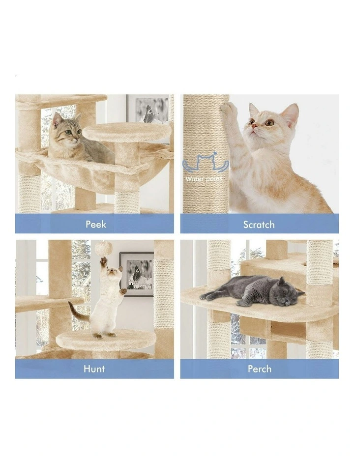 Scratching Post Tree Tower in Beige image 4
