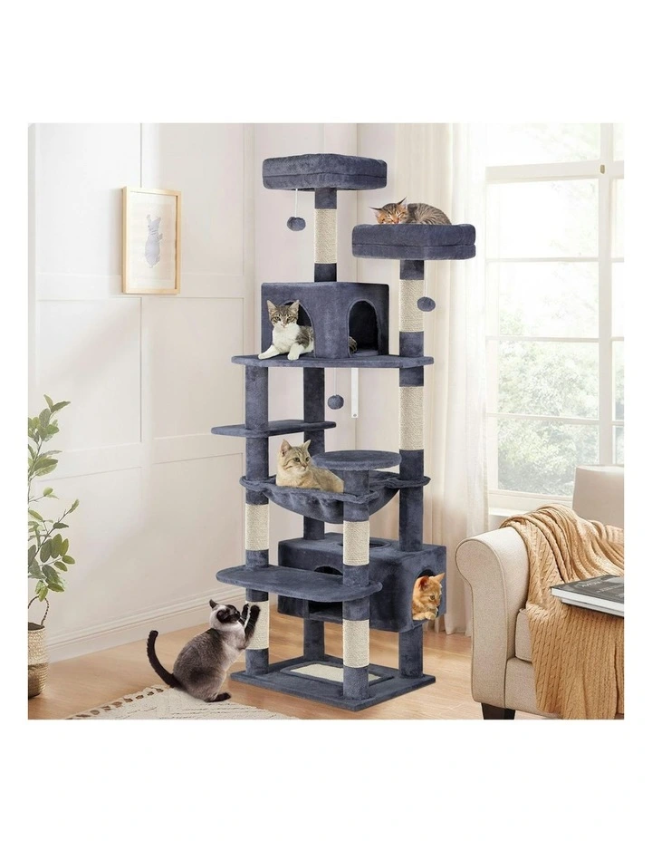Scratching Post Tree Tower in Grey image 2