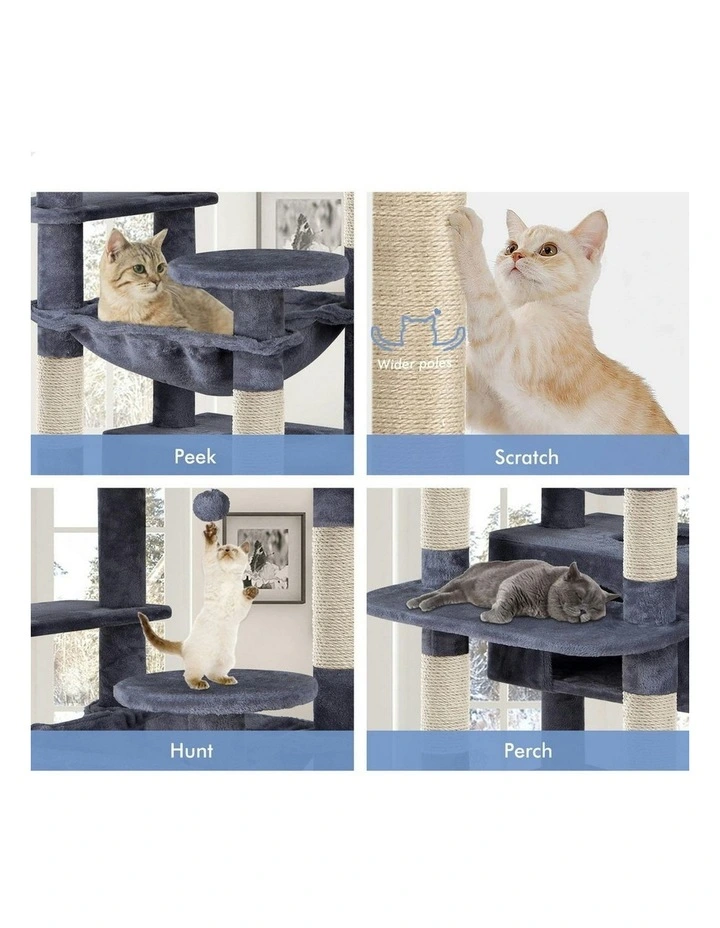 Scratching Post Tree Tower in Grey image 4