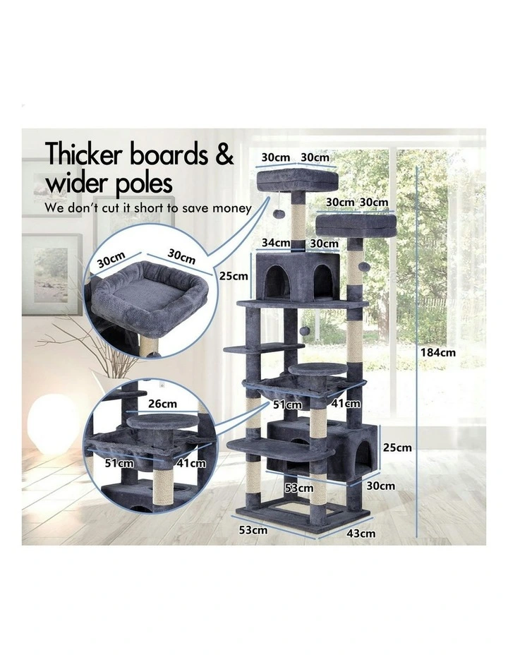 Scratching Post Tree Tower in Grey image 6