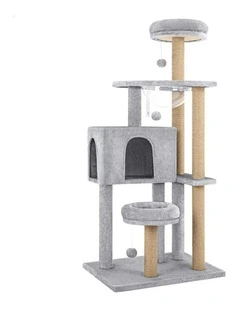 Scratching Post Wood Tree 140cm in Grey
