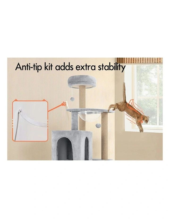 Scratching Post Wood Tree 140cm in Grey image 3