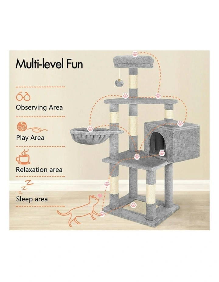 Scratching Post Tree 130cm in Grey image 3
