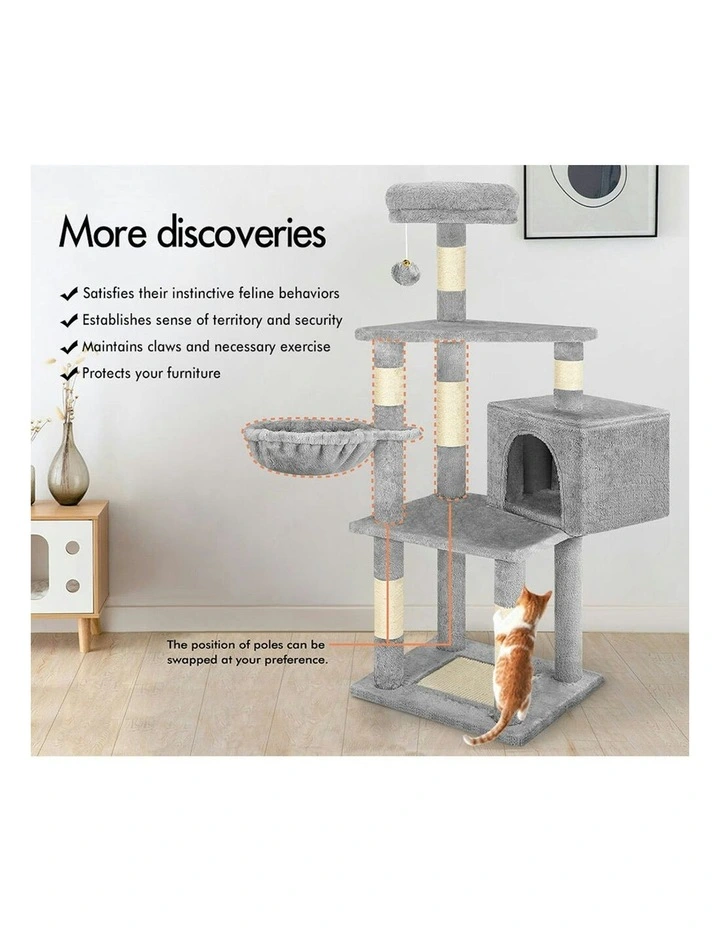 Scratching Post Tree 130cm in Grey image 5