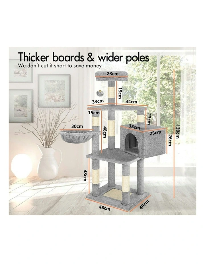 Scratching Post Tree 130cm in Grey image 7
