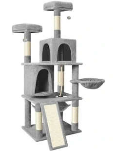 Hammock Scratching Post Cat Tree 161cm in Light Grey
