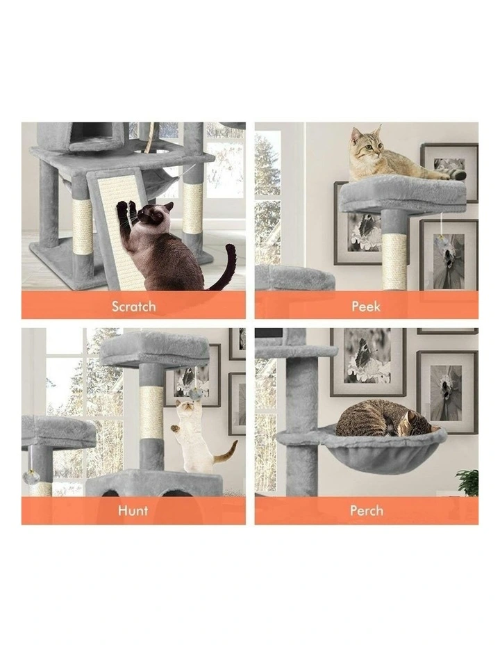 Hammock Scratching Post Cat Tree 161cm in Light Grey image 4