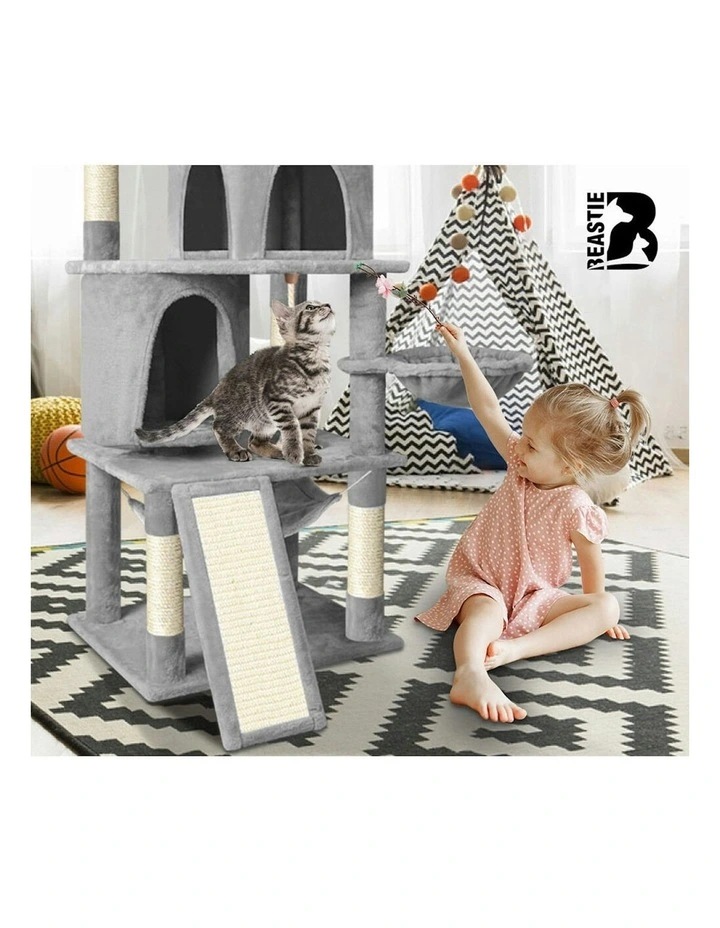 Hammock Scratching Post Cat Tree 161cm in Light Grey image 6