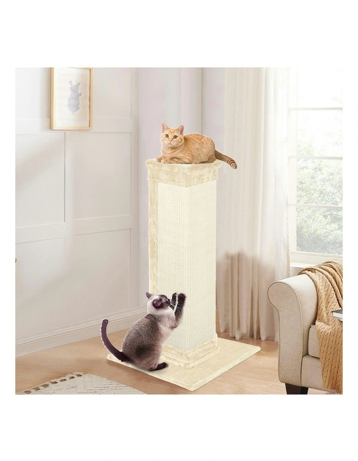 Scratcher Tower Scratching Post Cat Tree 92cm in Beige image 2