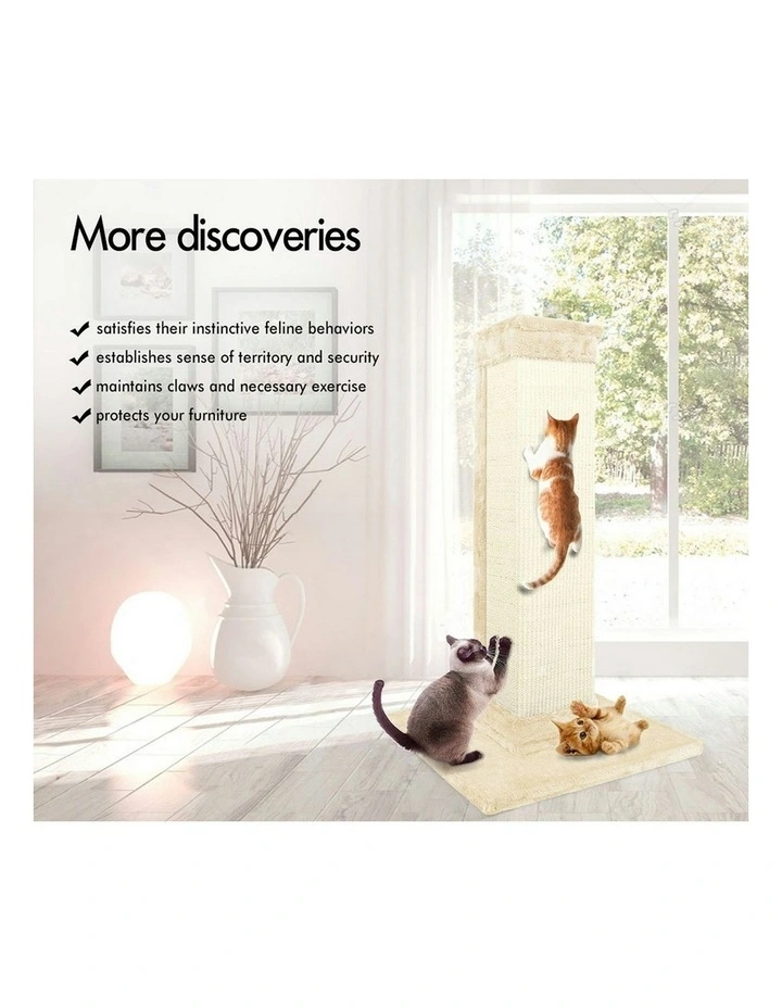 Scratcher Tower Scratching Post Cat Tree 92cm in Beige image 5