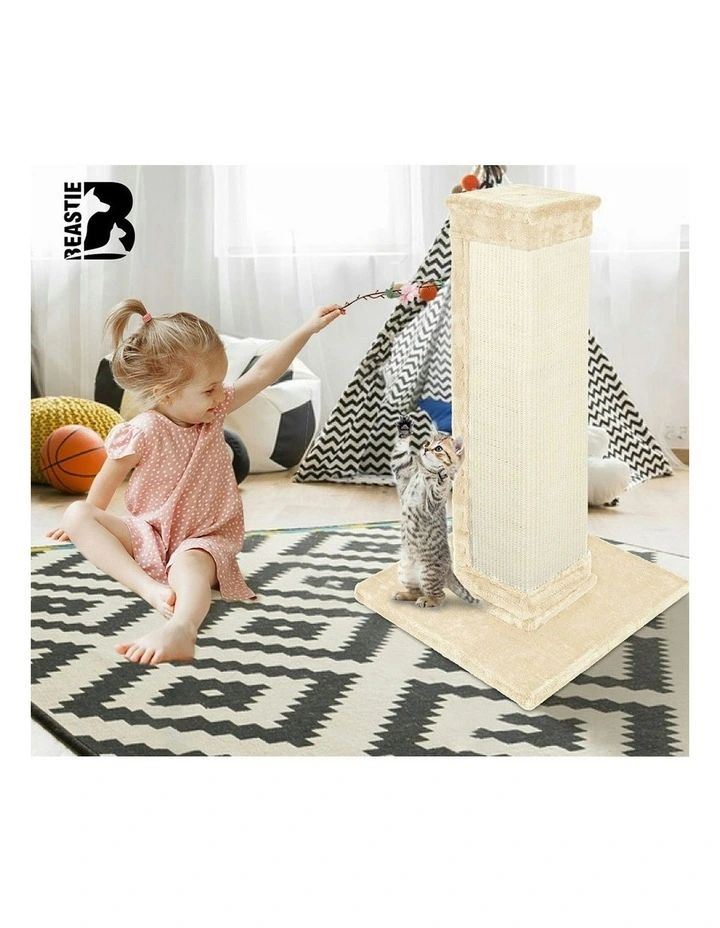 Scratcher Tower Scratching Post Cat Tree 92cm in Beige image 6
