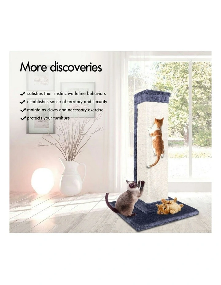 Scratching Post Scratcher Tower Wood Cat Tree 92cm in Grey image 10