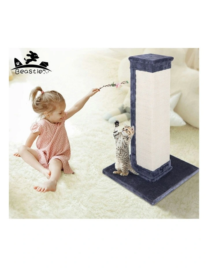 Scratching Post Scratcher Tower Wood Cat Tree 92cm in Grey image 12