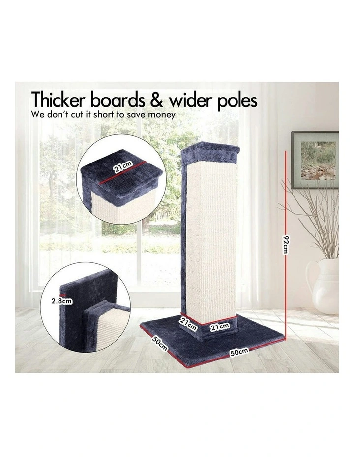 Scratching Post Scratcher Tower Wood Cat Tree 92cm in Grey image 13
