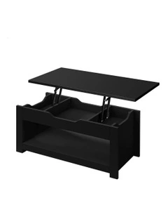 Lift Up Top Laptop Desk Coffee Table in Black