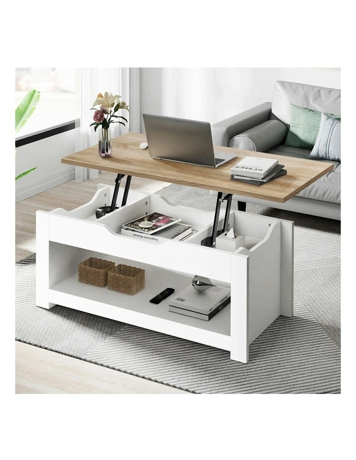 Lift Up Top Laptop Desk Coffee Table in Multi image 2