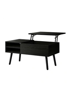 Lift Up Top Hidden Storage Coffee Table in Black