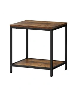 Industrial Side Table in Brown