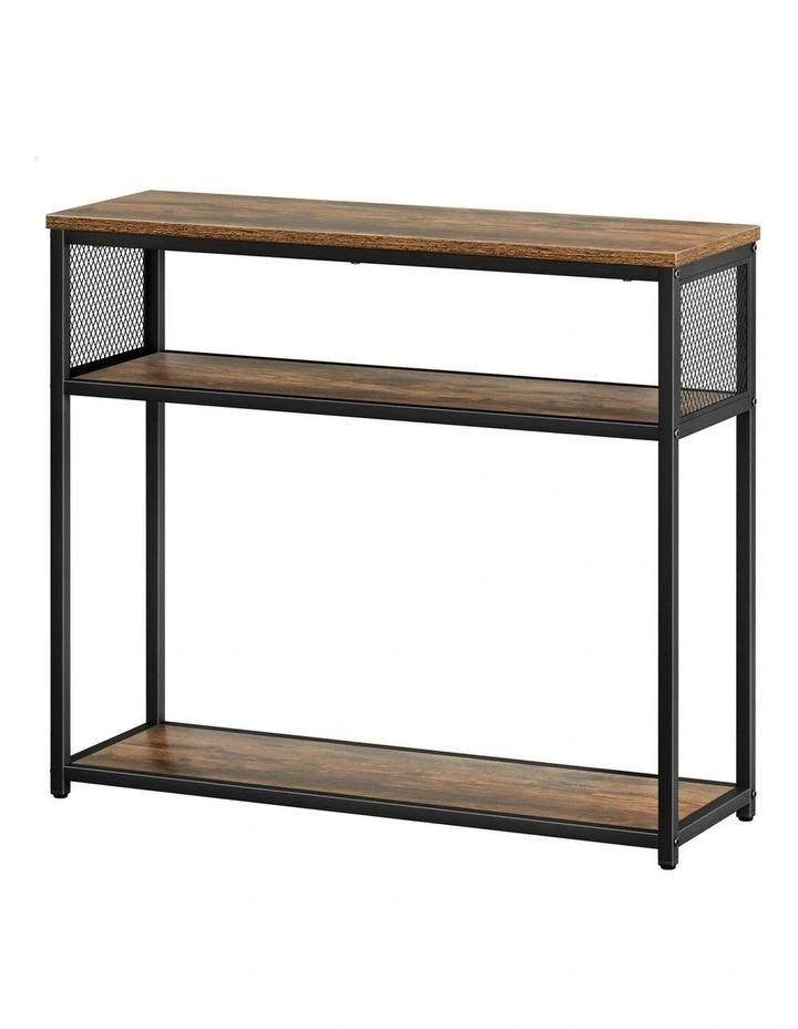 Industrial Console Table in Brown image 1