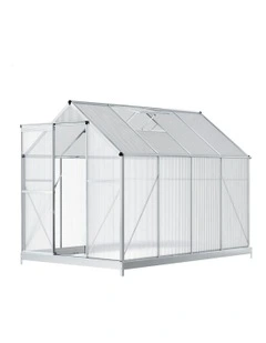 Aluminium Polycarbonate Garden Storage Shed Greenhouse 2.5x1.9x1.8M in Multi