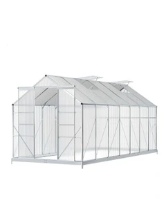 Aluminium Polycarbonate Garden Storage Shed Greenhouse 4.4x2.4x2.1M