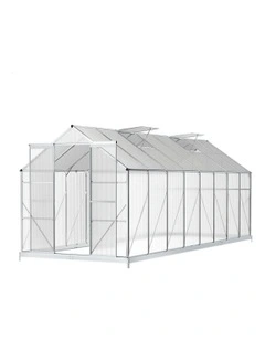 Aluminium Polycarbonate Garden Storage Shed Greenhose 5.1x2.4x2.1M