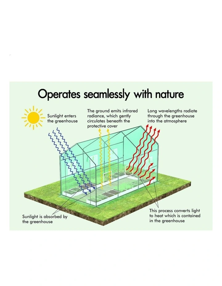 Walk In Green House Tunnel Plant Garden Shed 3.5x2x2M in Green image 4