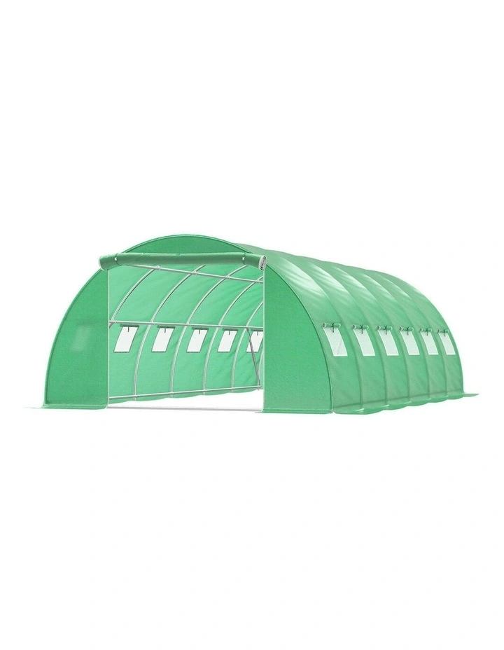 Walk In Green House Tunnel Plant Garden Shed Dome 6x4x2M in Green image 1
