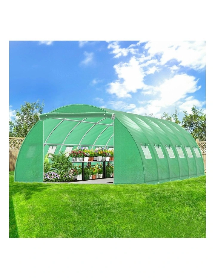 Walk In Green House Tunnel Plant Garden Shed Dome 6x4x2M in Green image 2