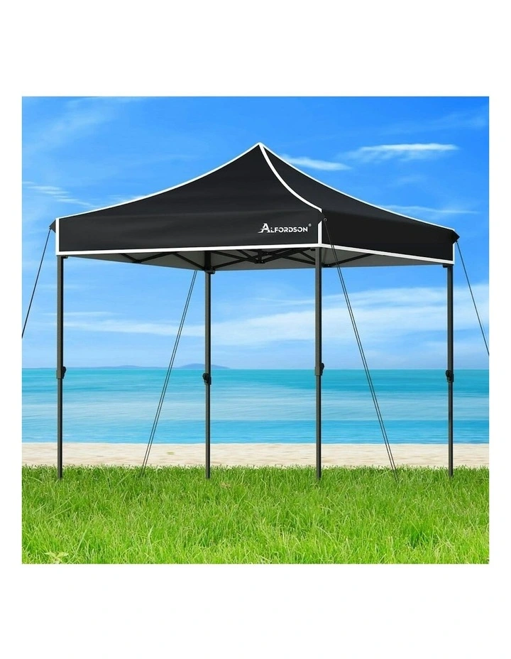 Gazebo Pop Up Tent Wedding Canopy 3x3 in Black image 2