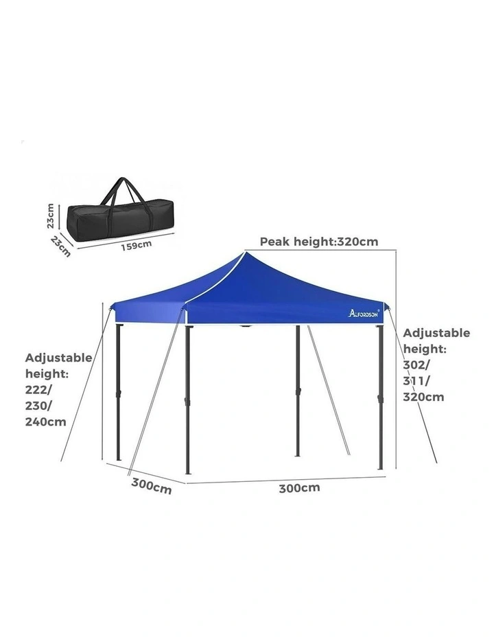 Wedding Canopy Gazebo Pop Up Tent 3x3 in Blue image 3