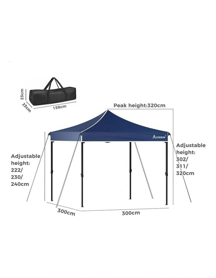 Wedding Canopy Gazebo Pop Up Tent 3x3 in Navy image 3