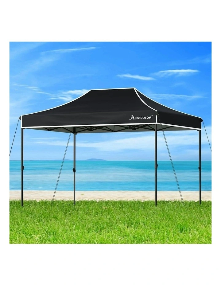 Wedding Canopy Gazebo Pop Up Tent 3x4.5 in Black image 2