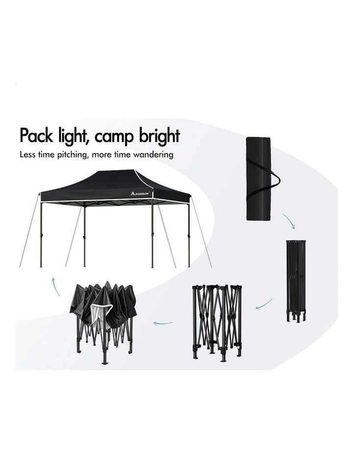 Wedding Canopy Gazebo Pop Up Tent 3x4.5 in Black image 4