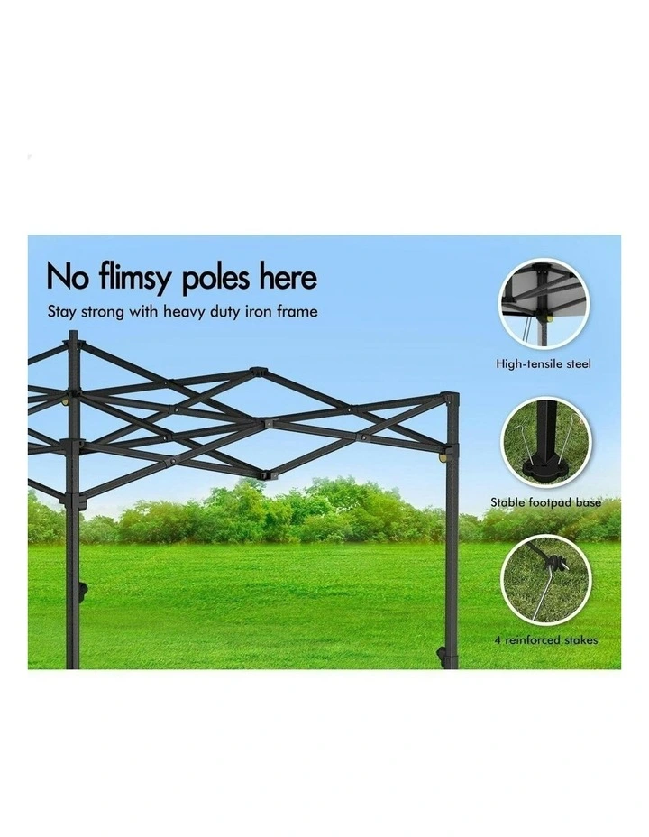 Wedding Canopy Gazebo Pop Up Tent 3x4.5 in Black image 6