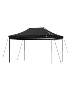 Gazebo Pop Up Marquee 600D Oxford Folding Outdoor Tent 4.5x3m in Black