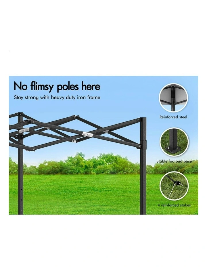 Gazebo Pop Up Marquee 600D Oxford Folding Outdoor Tent 4.5x3m in White image 3