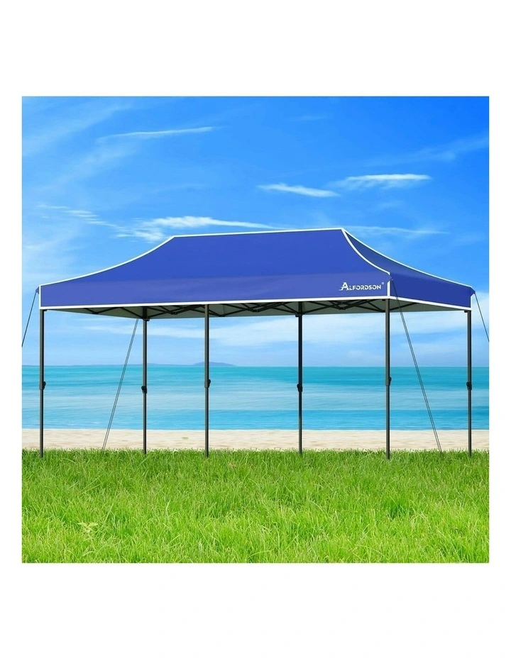 Wedding Canopy Gazebo Pop Up Marquee Outdoor Folding Tent 3x6 in Blue image 2