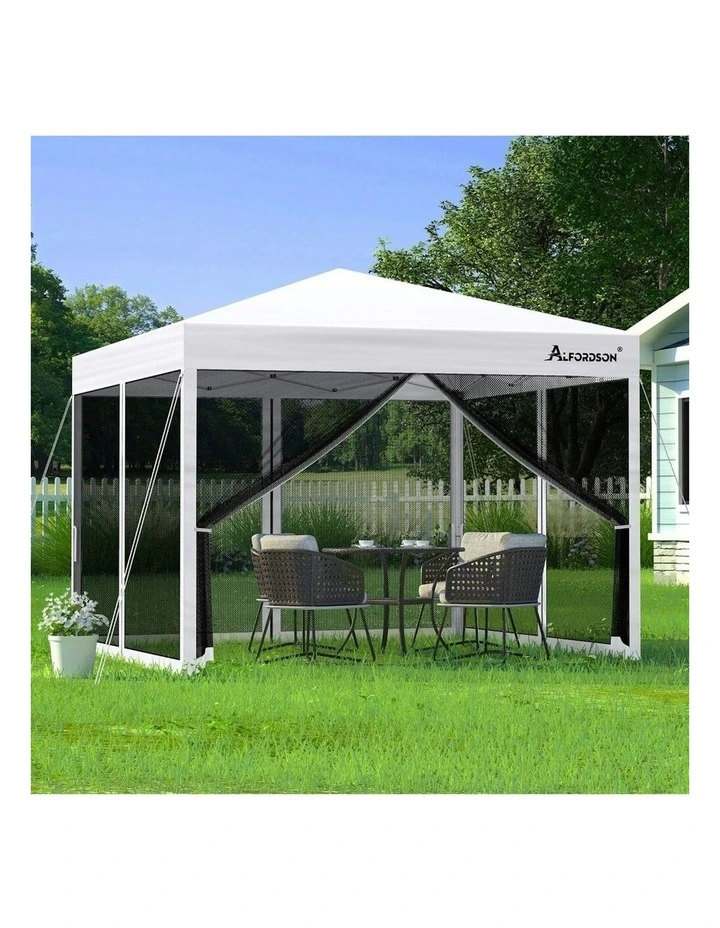 Gazebo Pop Up Marquee Outdoor Tent 3x3 in White image 2