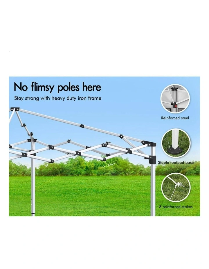 Gazebo Pop Up Marquee Outdoor Tent 3x3 in White image 5