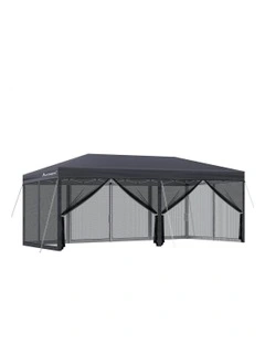 Gazebo Pop Up Marquee Outdoor Canopy Tent 3x6m  in Grey
