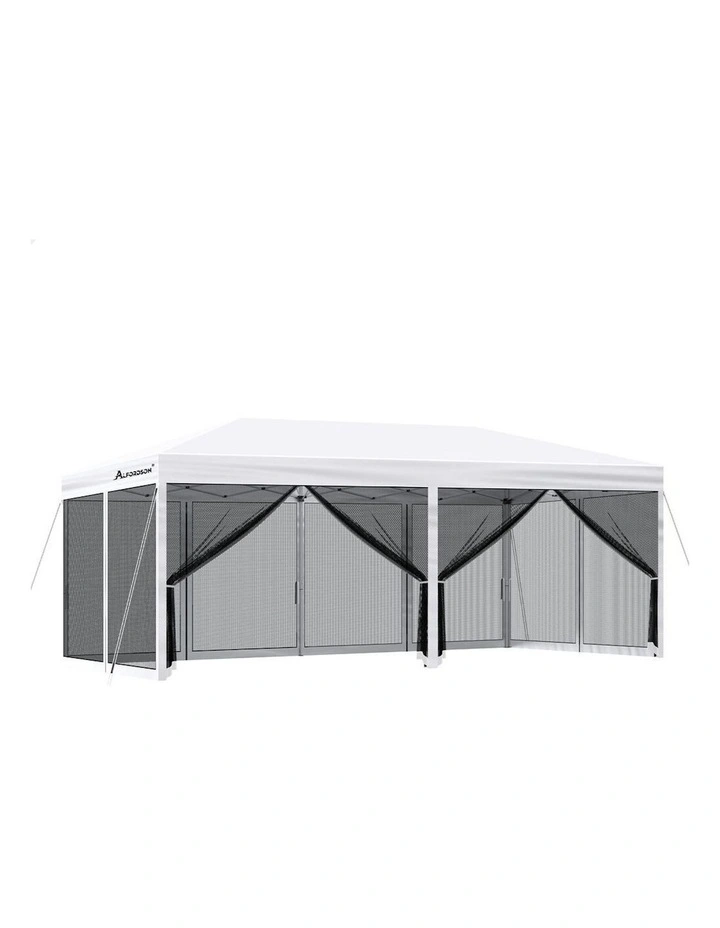 Gazebo Pop Up Marquee Outdoor Tent 3x6 in White image 1