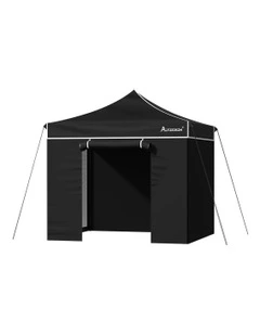 Gazebo Pop Up Marquee 600D Oxford Folding Camping Tent 3x3m in Black
