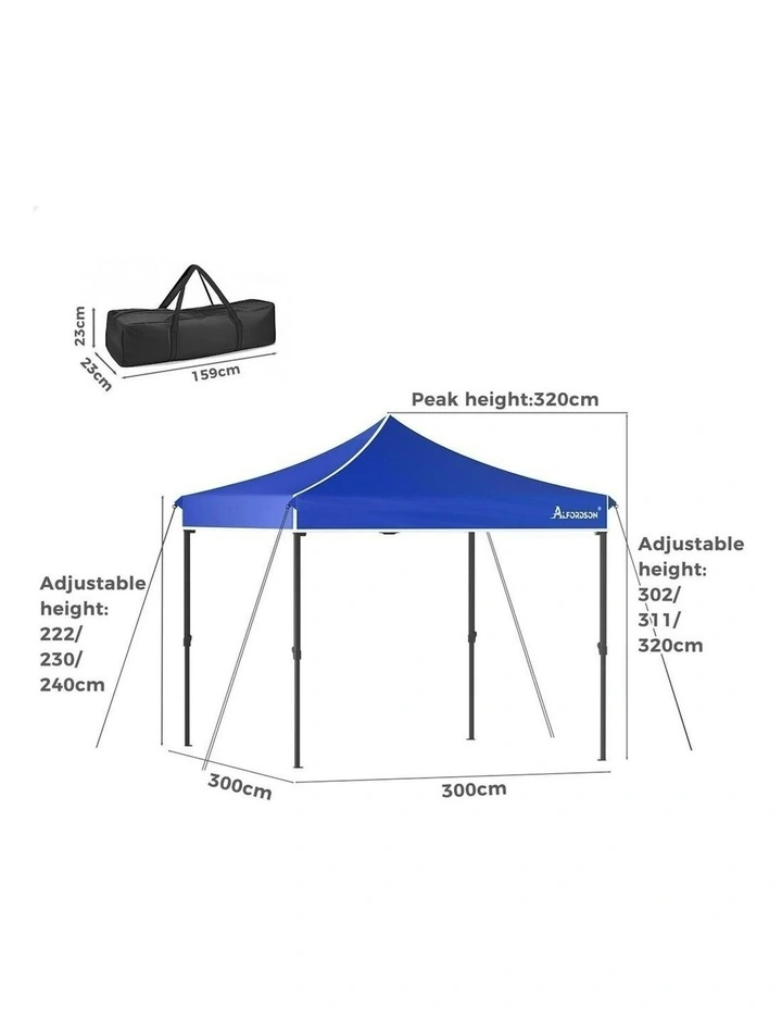 Gazebo Pop Up Marquee Tent 3x3 in Blue image 3