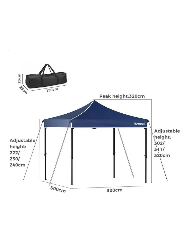 Gazebo Pop Up Marquee 3x3 in Navy image 3